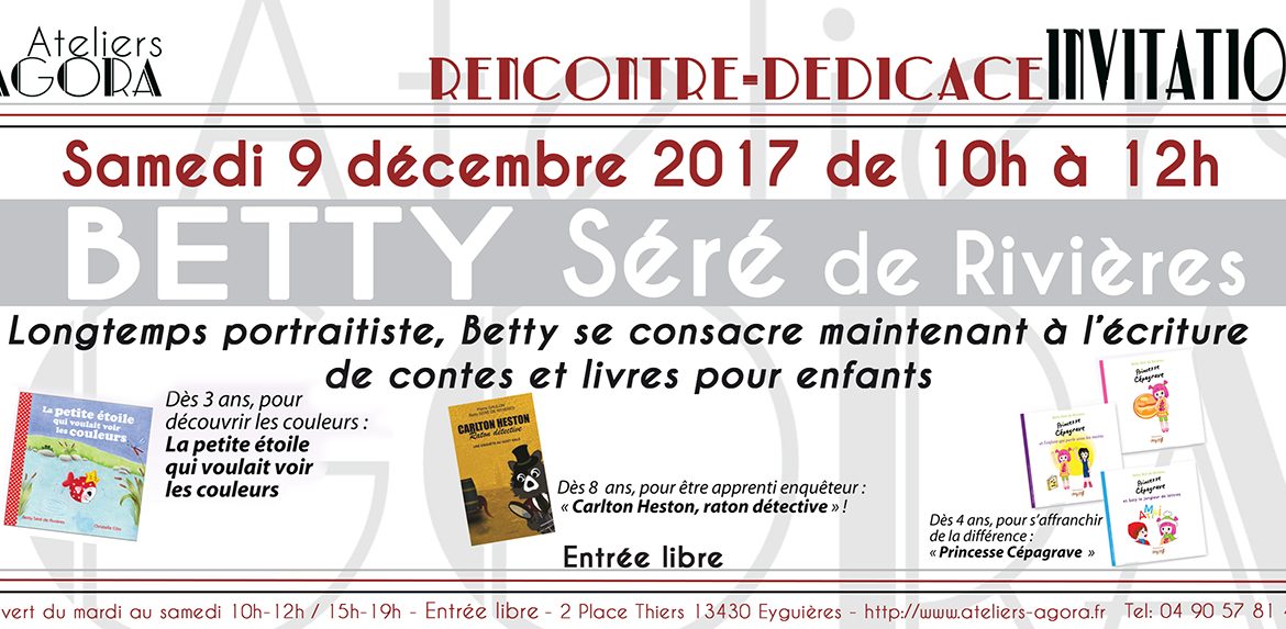 Rencontre Dédicace avec Betty Séré de Rivières