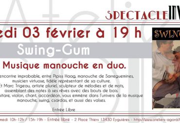 Samedi 3 Février à 19h Spectacle Swing-Gum